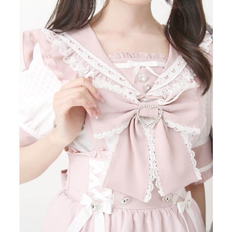 専用yori⭐︎最新作⭐︎新品　セーラーリボンギンガムツイードジレ【2025SP】 yori セーラーリボンギンガムツイードジレ【2025SP】