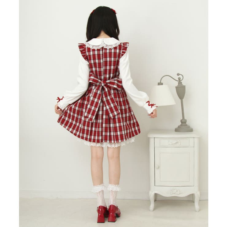 ドッキング風フリルハートリボンワンピース 量産型 地雷系 夢展望 | DearMyLove | 詳細画像15 