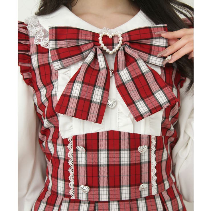 ドッキング風フリルハートリボンワンピース 量産型 地雷系 夢展望 | DearMyLove | 詳細画像19 