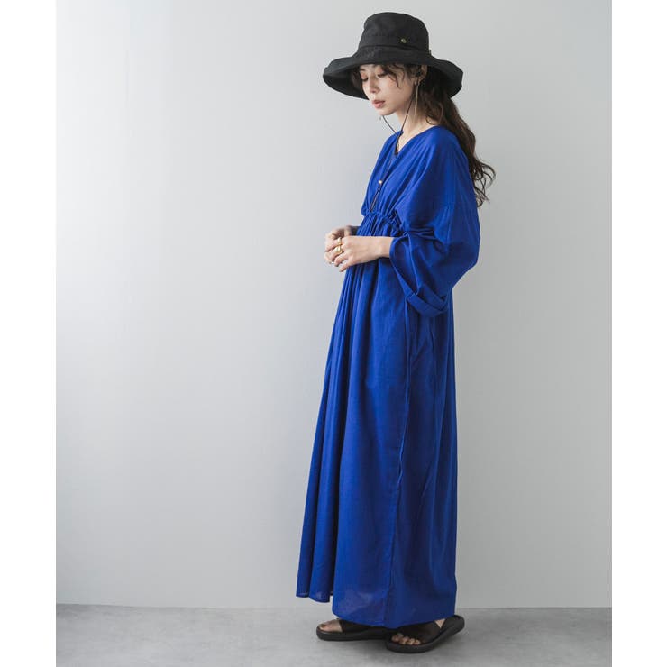 前後2wayドロストシャーリングロングワンピース 韓国 夢展望 | 夢展望 | 詳細画像18 