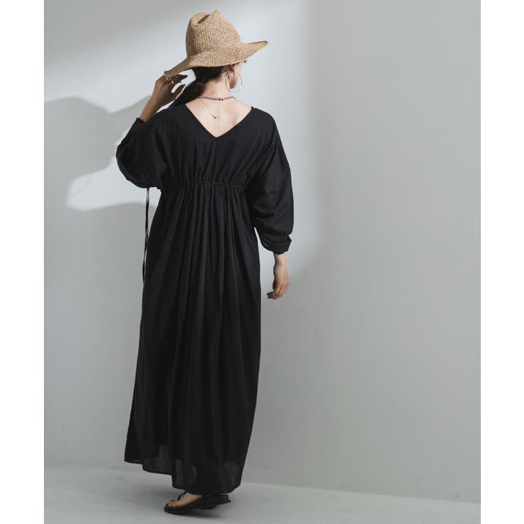 前後2wayドロストシャーリングロングワンピース 韓国 夢展望 | 夢展望 | 詳細画像26 