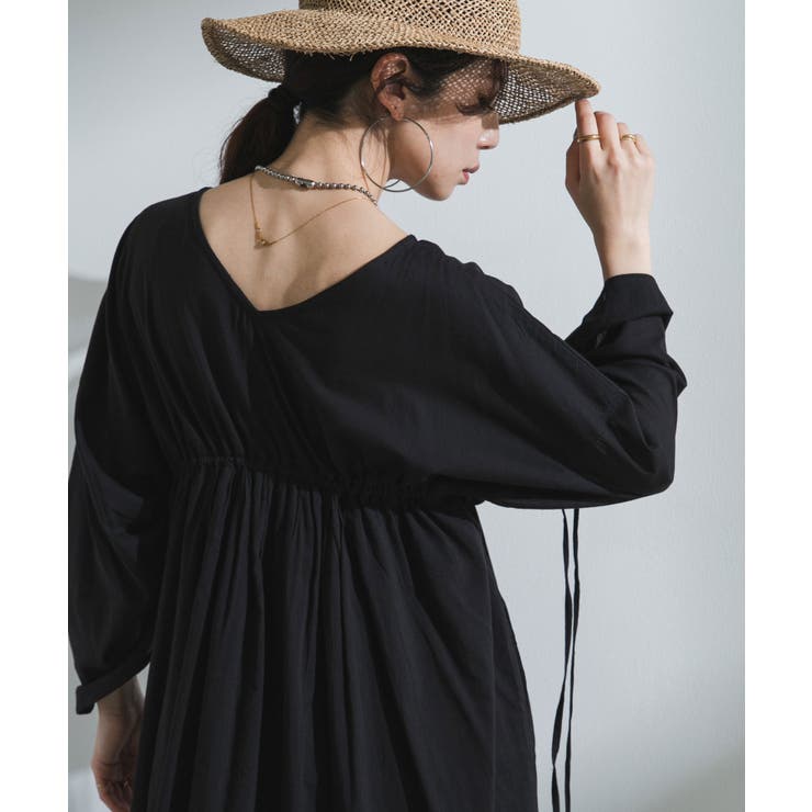 前後2wayドロストシャーリングロングワンピース 韓国 夢展望 | 夢展望 | 詳細画像27 