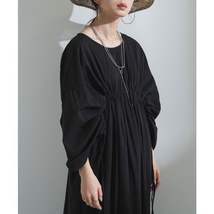 前後2wayドロストシャーリングロングワンピース 韓国 夢展望 | 夢展望 | 詳細画像31 