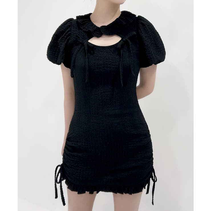 オープンリボンドロストシャーリングワンピース 量産型 地雷系 夢展望 RS | 夢展望 | 詳細画像5 