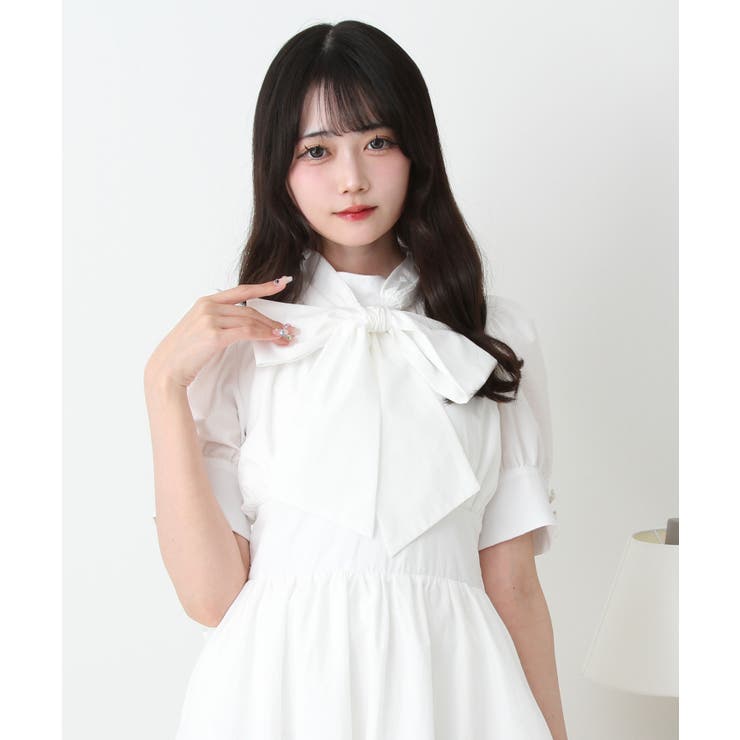 コットンバルーンボウタイリボンワンピース 量産型 地雷系 夢展望 | DearMyLove | 詳細画像5 
