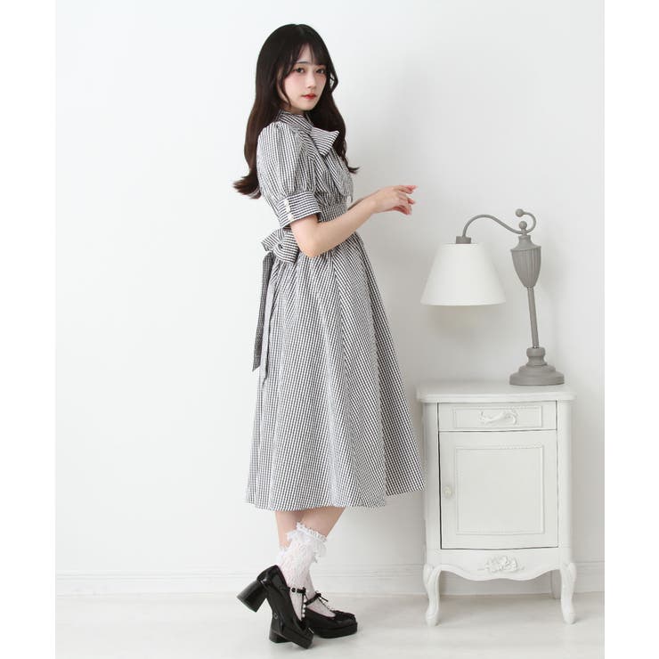 コットンバルーンボウタイリボンワンピース 量産型 地雷系 夢展望 | DearMyLove | 詳細画像25 