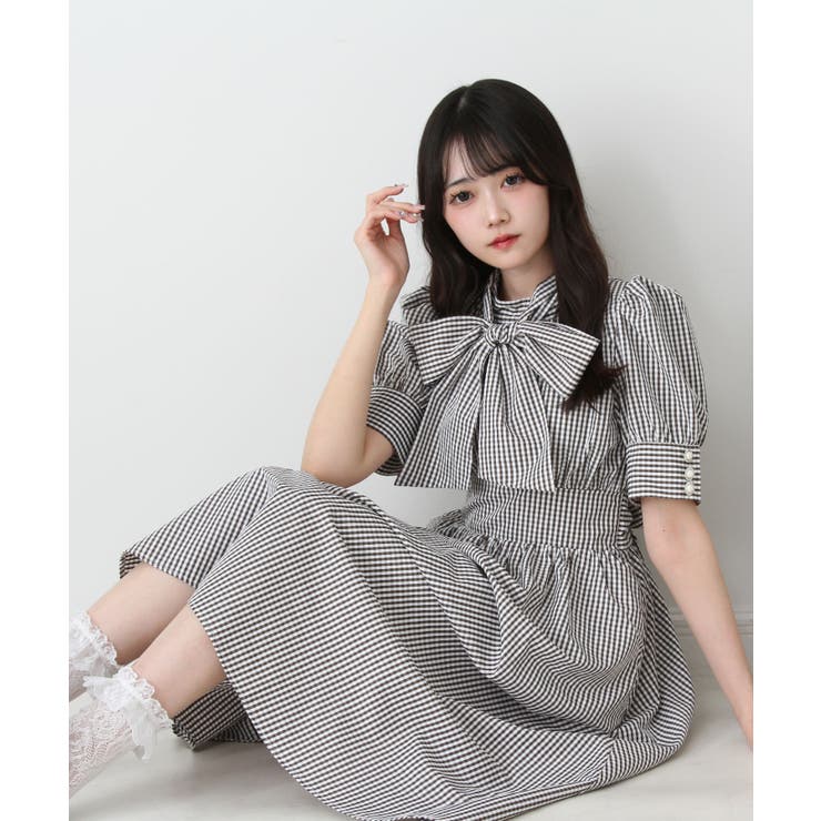 コットンバルーンボウタイリボンワンピース 量産型 地雷系 夢展望 | DearMyLove | 詳細画像27 