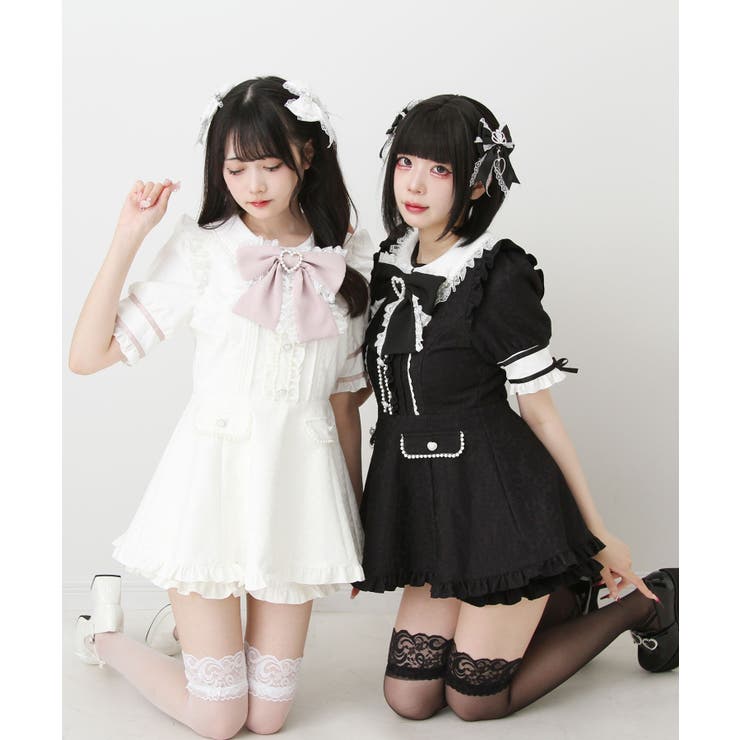 ハートレースパールビジューセットアップ 量産型 地雷系 夢展望 | DearMyLove | 詳細画像8 