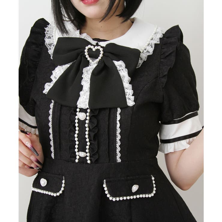 ハートレースパールビジューセットアップ 量産型 地雷系 夢展望 | DearMyLove | 詳細画像12 