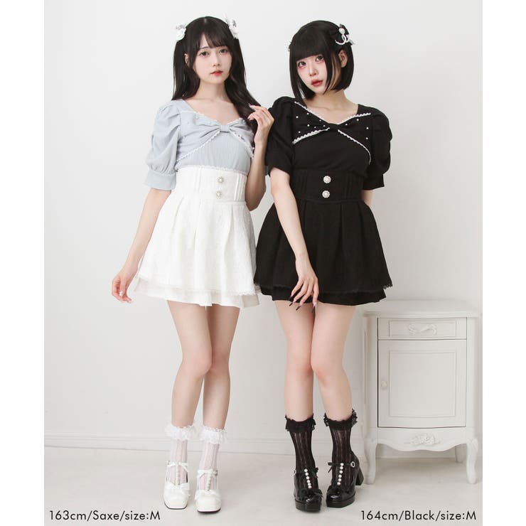 miumiu パールリボン　トップス miumiu パールリボン トップス