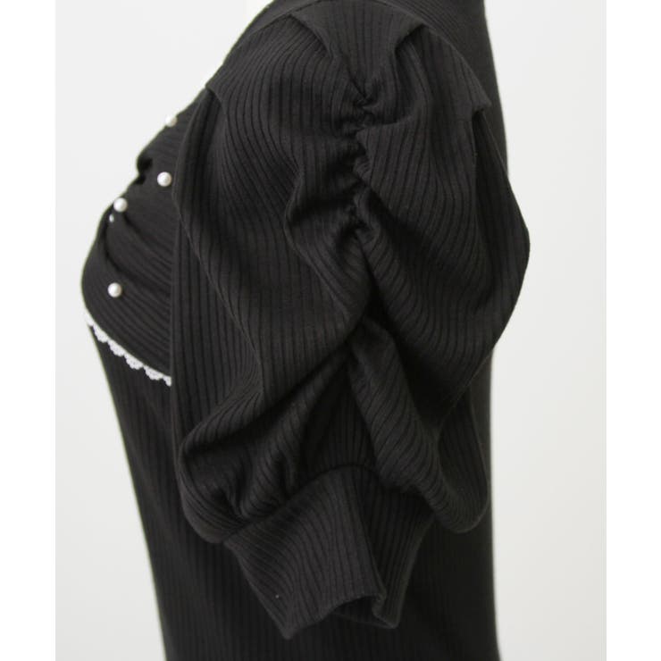 パールリボン リブ トップス 半袖 量産型 地雷系 夢展望 | DearMyLove | 詳細画像34 