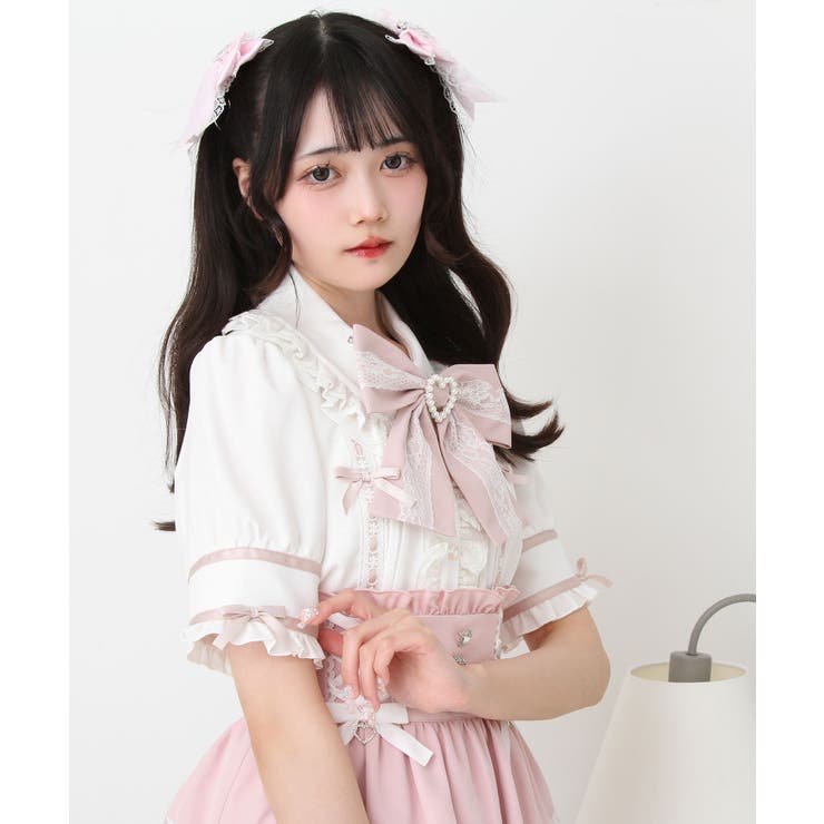 はしごレースリボンフリルブラウス 量産型 地雷系 夢展望 | DearMyLove | 詳細画像9 