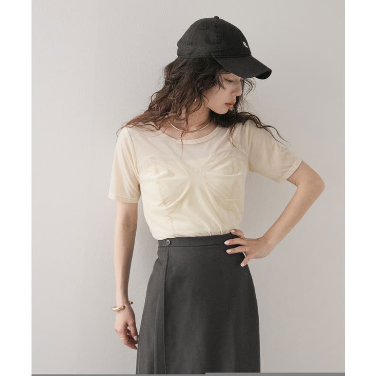 ビスチェデザインシアーベロアトップス 韓国 夢展望 | 夢展望 | 詳細画像2 