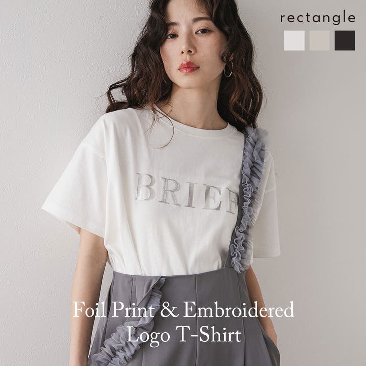 プリント刺繍ロゴTシャツ 韓国 夢展望 | 夢展望 | 詳細画像1 