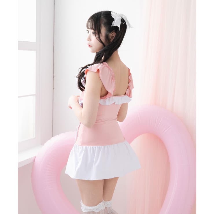 レースアップリボン水着 量産型 地雷系 夢展望 | DearMyLove | 詳細画像3 
