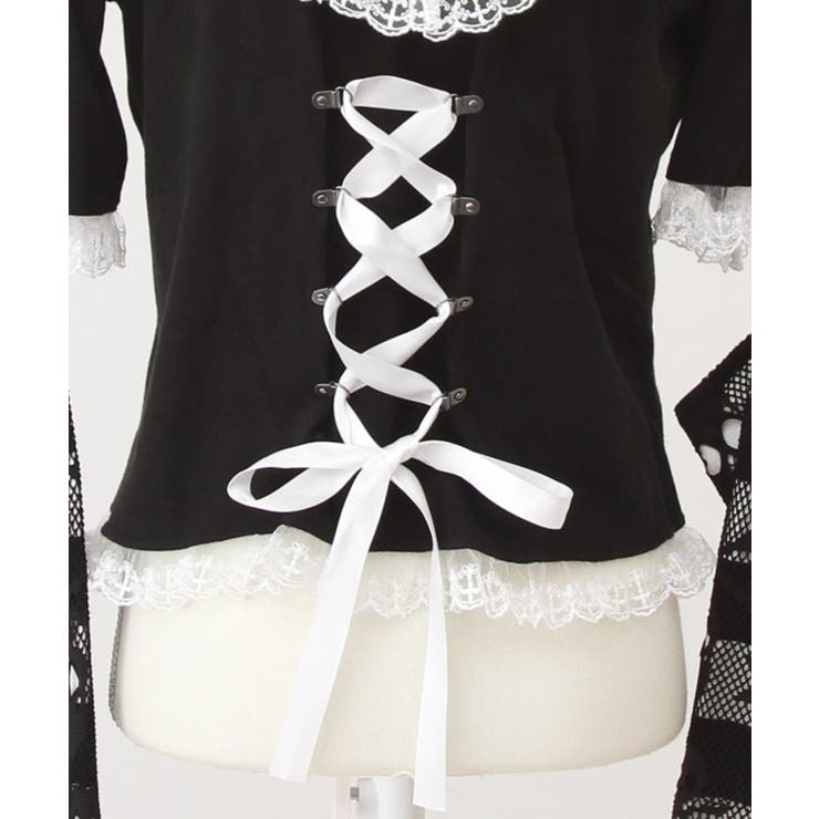 闇セーラー襟十字架スカーフチェーンストライプアームカバートップス 量産型 地雷系 | DearMyLove | 詳細画像25 