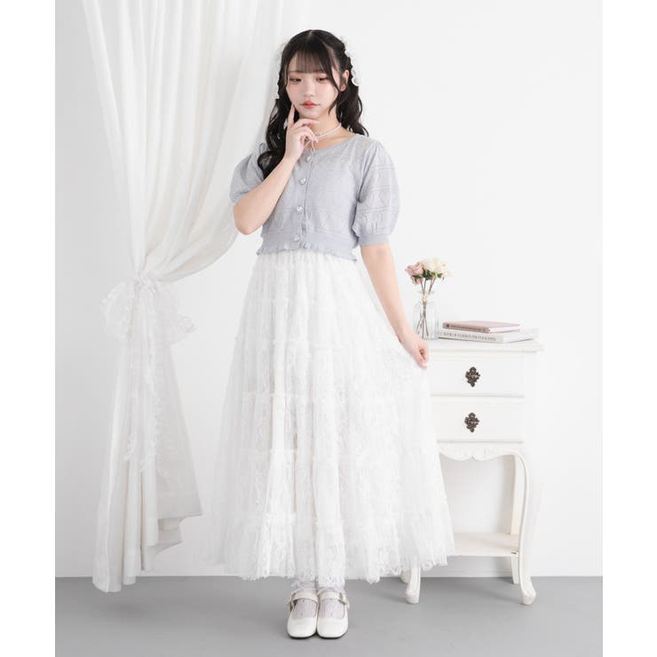 レースティアードロングスカート【大きいサイズ有り】 量産型 地雷系 | 夢展望 | 詳細画像3 