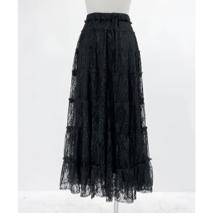 レースティアードロングスカート【大きいサイズ有り】 量産型 地雷系 | 夢展望 | 詳細画像15 