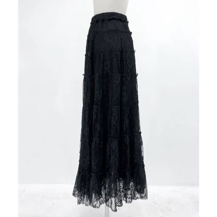 レースティアードロングスカート【大きいサイズ有り】 量産型 地雷系 | 夢展望 | 詳細画像16 