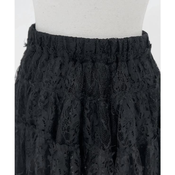 レースティアードロングスカート【大きいサイズ有り】 量産型 地雷系 | 夢展望 | 詳細画像17 
