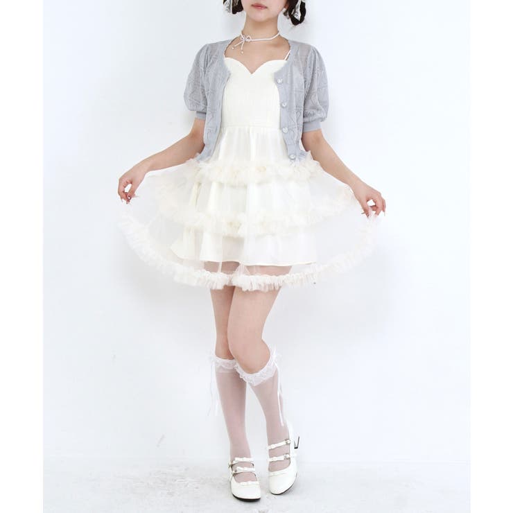 チュールフリルドールティアードチュニックキャミワンピース【大きいサイズ有り】 量… | DearMyLove | 詳細画像7 