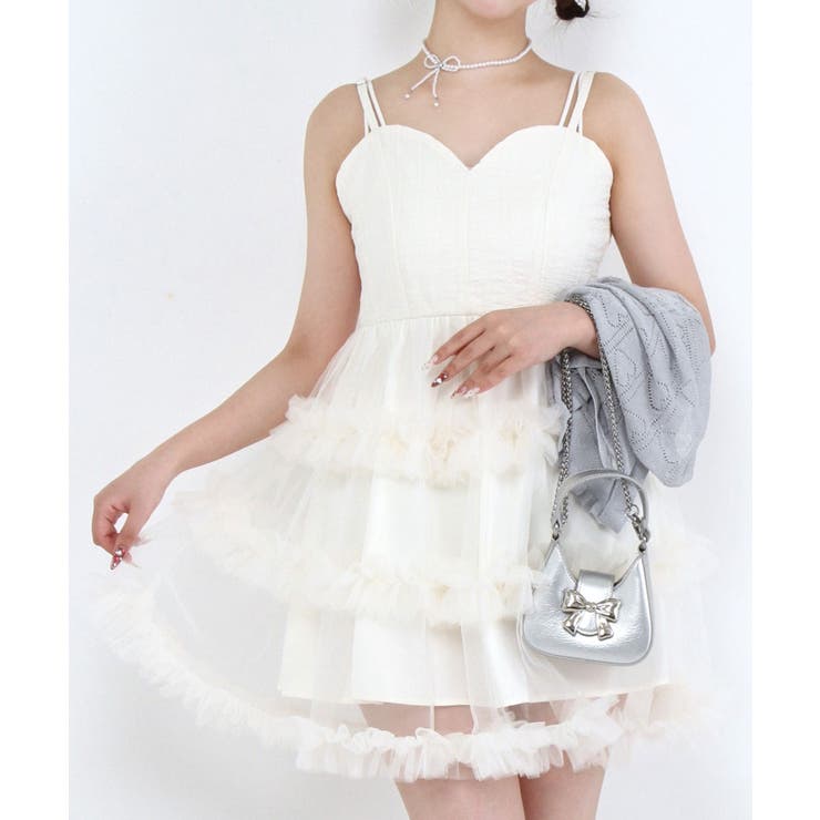 チュールフリルドールティアードチュニックキャミワンピース【大きいサイズ有り】 量… | DearMyLove | 詳細画像31 