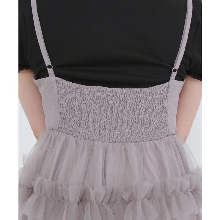 チュールフリルドールティアードチュニックキャミワンピース【大きいサイズ有り】 量… | DearMyLove | 詳細画像27 