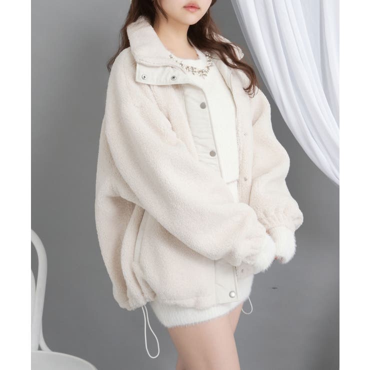 ボアスタンドブルゾン【ジャケット】【コート】 韓国 夢展望 | 夢展望 | 詳細画像4 