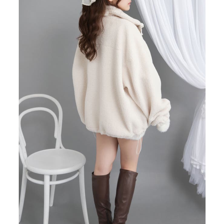 ボアスタンドブルゾン【ジャケット】【コート】 韓国 夢展望 | 夢展望 | 詳細画像7 