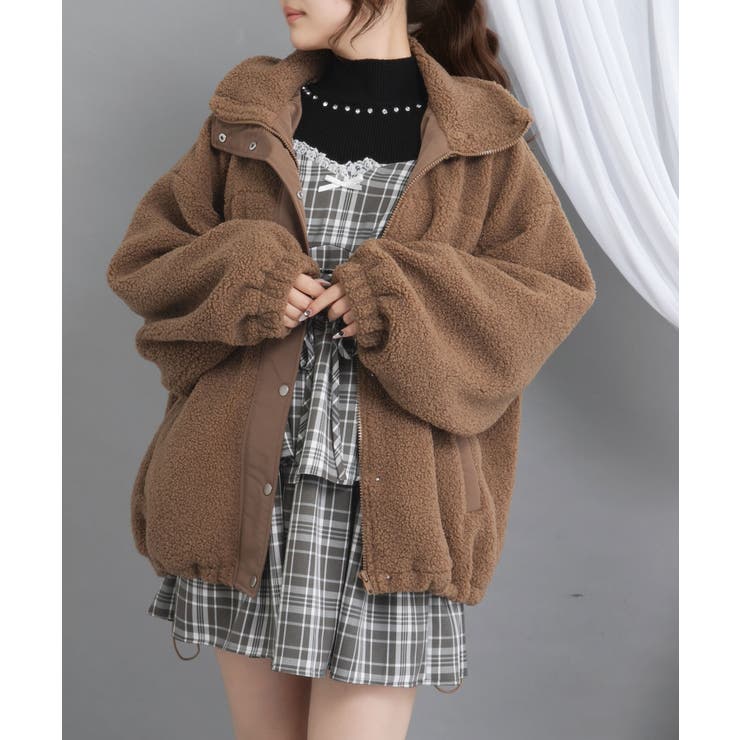 ボアスタンドブルゾン【ジャケット】【コート】 韓国 夢展望 | 夢展望 | 詳細画像10 