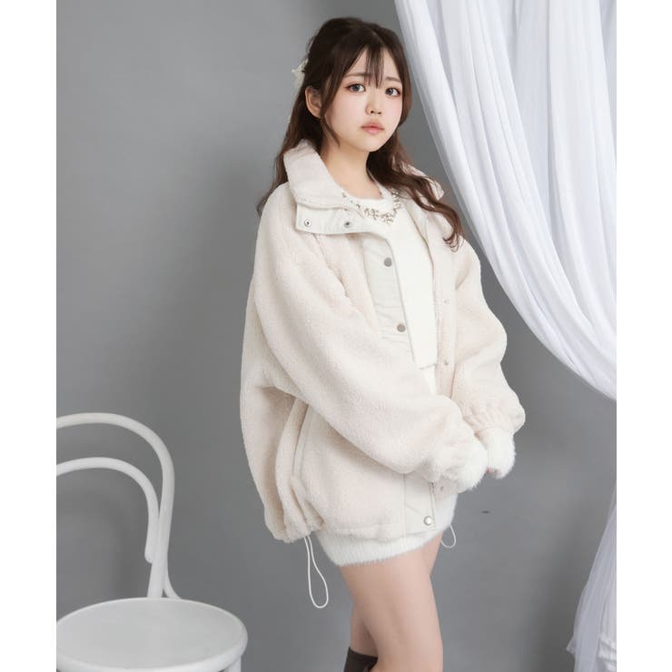 ボアスタンドブルゾン【ジャケット】【コート】 韓国 夢展望 | 夢展望 | 詳細画像3 