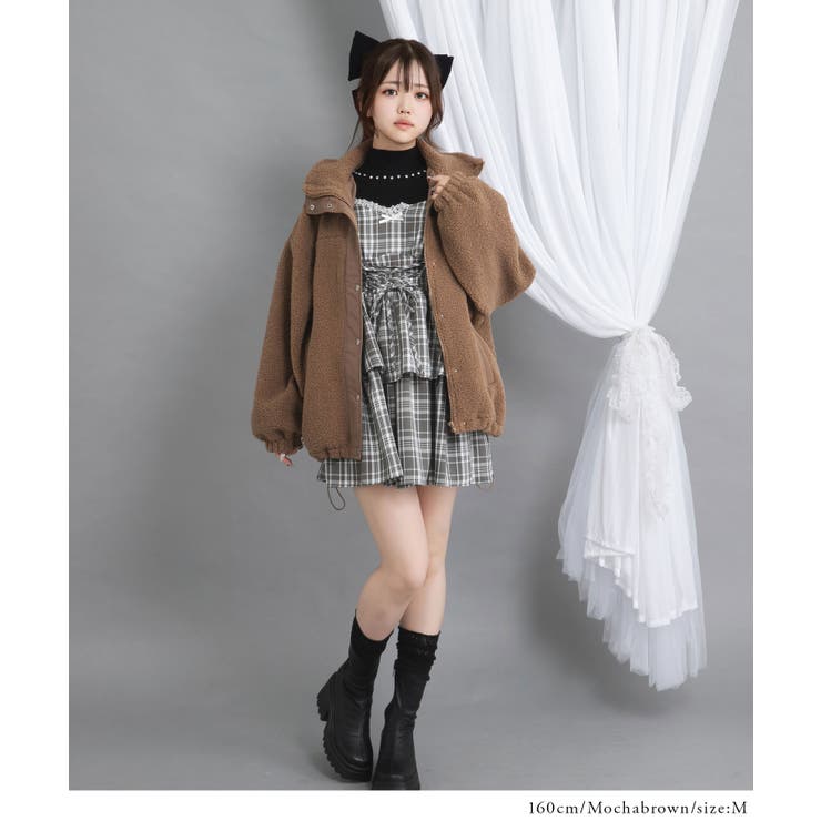 ボアスタンドブルゾン【ジャケット】【コート】 韓国 夢展望 | 夢展望 | 詳細画像8 