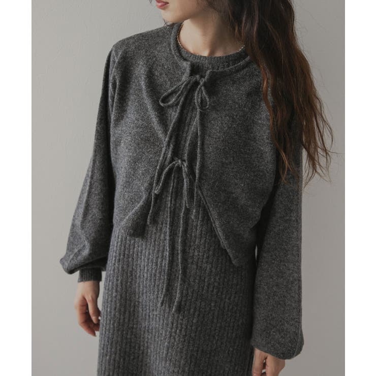 2wayニットカーデワンピースセット 韓国 夢展望 | 夢展望 | 詳細画像46 