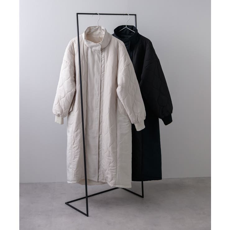 キルト切替スタンドロングコート 韓国 夢展望 | 夢展望 | 詳細画像14 