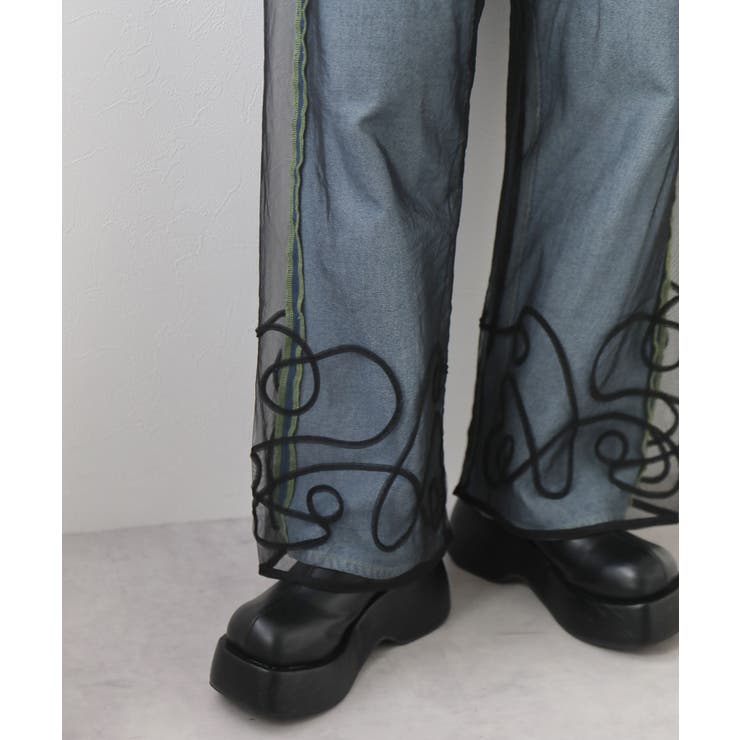 裾コード刺繍チュールレイヤードパンツ 韓国 夢展望 | 夢展望 | 詳細画像16 