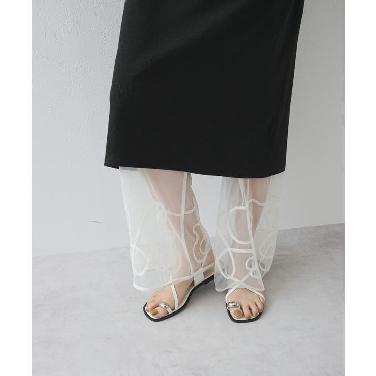 裾コード刺繍チュールレイヤードパンツ 韓国 夢展望 | 夢展望 | 詳細画像23 