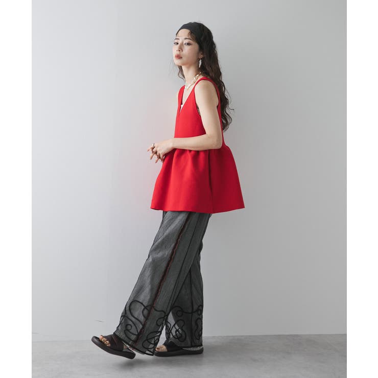 裾コード刺繍チュールレイヤードパンツ 韓国 夢展望 | 夢展望 | 詳細画像25 