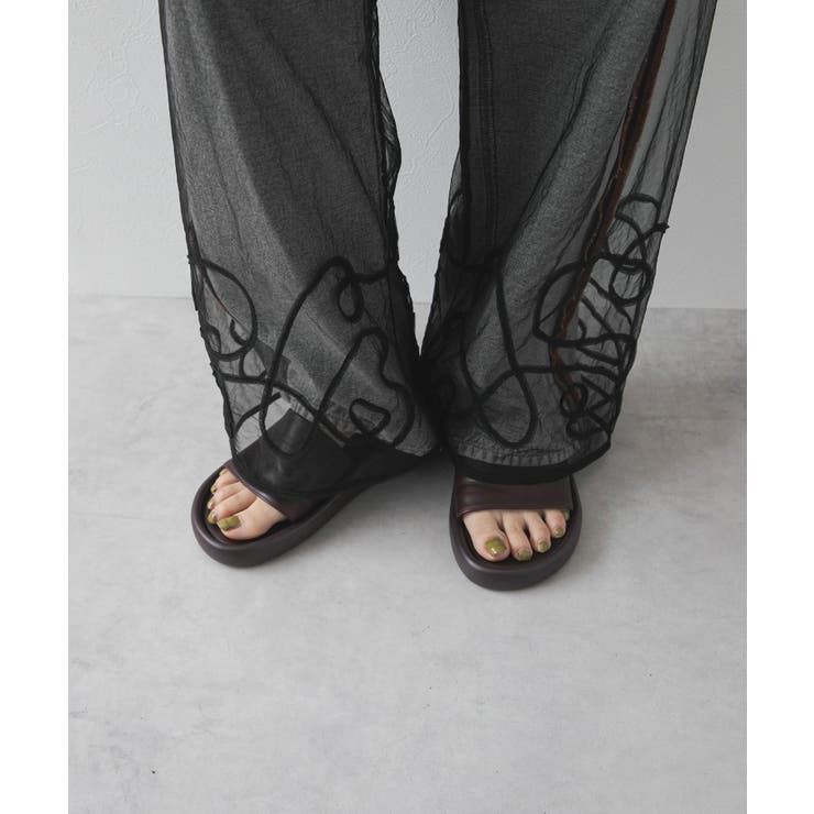 裾コード刺繍チュールレイヤードパンツ 韓国 夢展望 | 夢展望 | 詳細画像30 