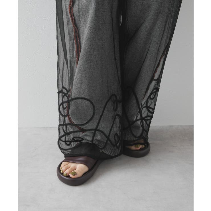 裾コード刺繍チュールレイヤードパンツ 韓国 夢展望 | 夢展望 | 詳細画像47 