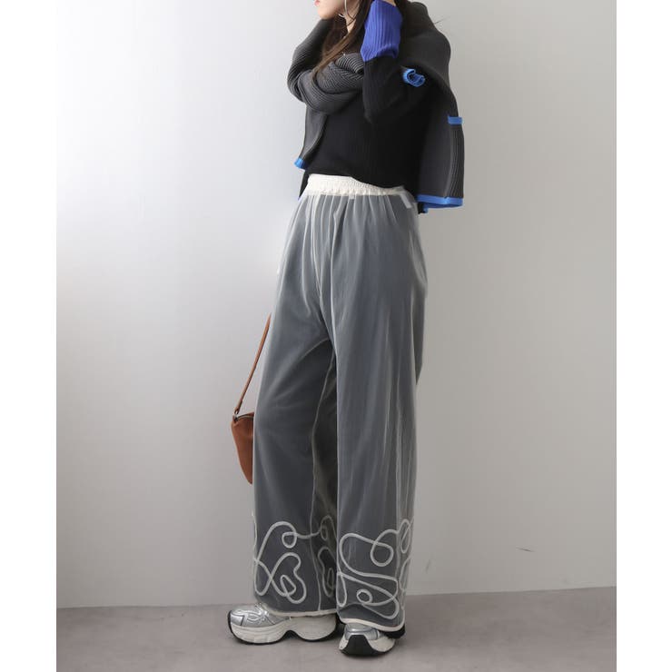 裾コード刺繍チュールレイヤードパンツ 韓国 夢展望 | 夢展望 | 詳細画像18 