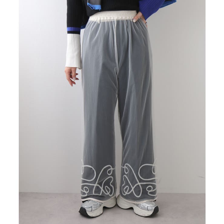 裾コード刺繍チュールレイヤードパンツ 韓国 夢展望 | 夢展望 | 詳細画像19 