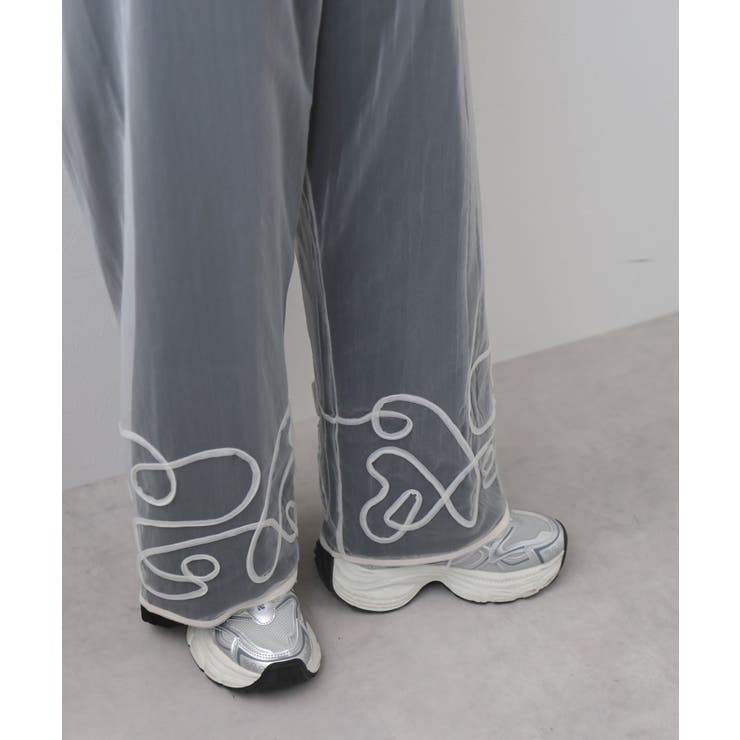 裾コード刺繍チュールレイヤードパンツ 韓国 夢展望 | 夢展望 | 詳細画像20 