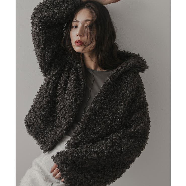 プードルファーショートーコート 韓国 夢展望[品番：YU000047697]｜夢