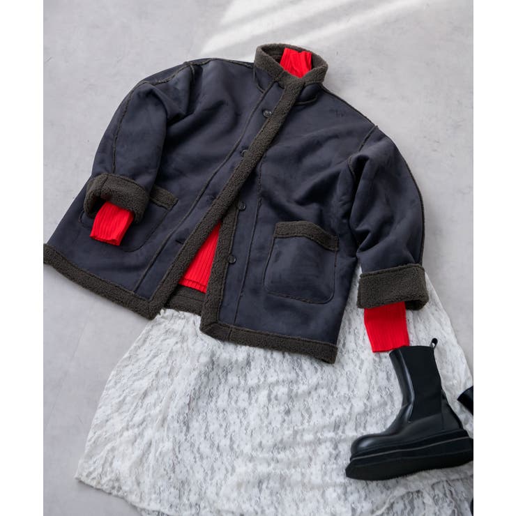 フェイクムートンスタンドジャケット 韓国 夢展望 | 夢展望 | 詳細画像16 