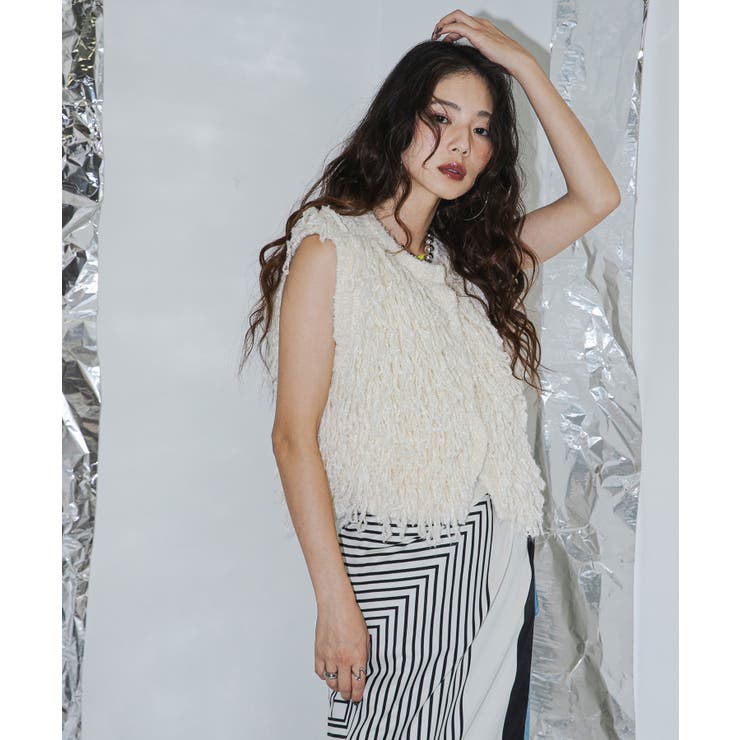 フリンジニットベスト 韓国 夢展望 | 夢展望 | 詳細画像2 
