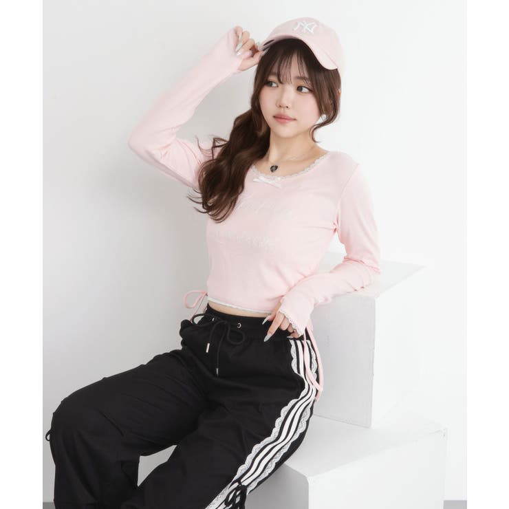 刺?レタリングクロップドカットソー【大きいサイズ有り】 量産型 地雷系 夢展望 | DearMyLove | 詳細画像4 