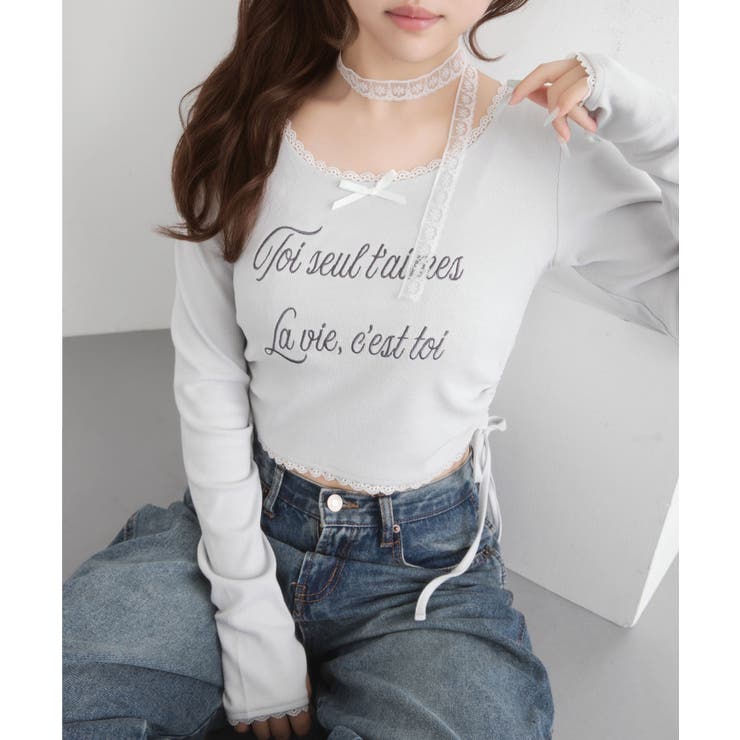 刺?レタリングクロップドカットソー【大きいサイズ有り】 量産型 地雷系 夢展望 | DearMyLove | 詳細画像9 