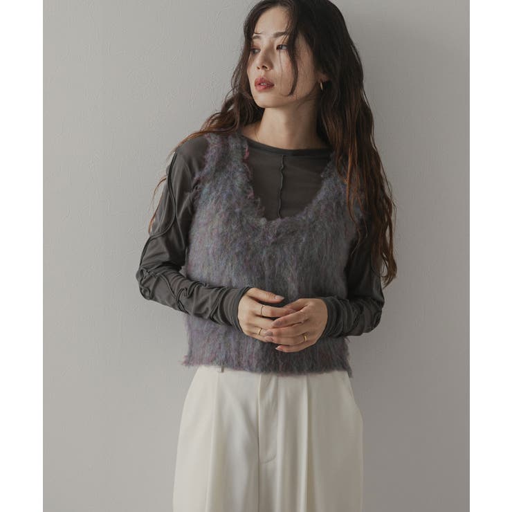 ミックスシャギーニットビスチェ 韓国 夢展望 | 夢展望 | 詳細画像19 