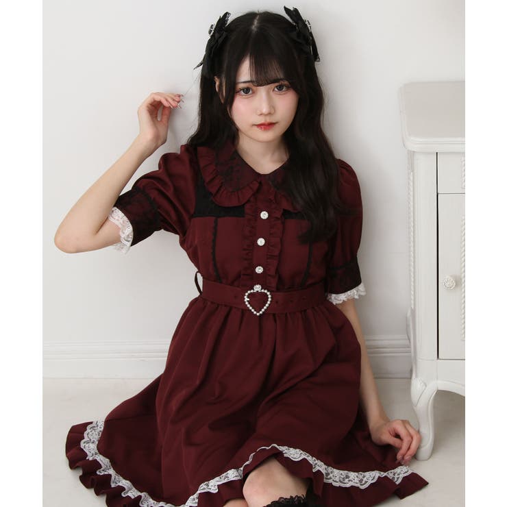 キラキラビジューレース重ねワンピース 量産型 地雷系 夢展望 | DearMyLove | 詳細画像10 