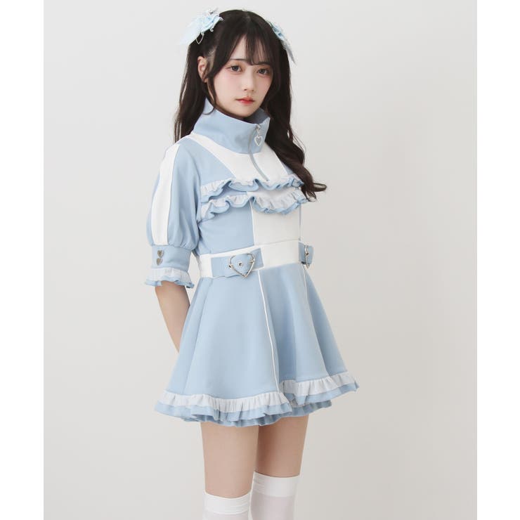 水色 ジャージ フリル ショーパン Dearmylove夢展望 白 天使界隈 水色 ジャージ フリル ショーパン Dearmylove夢展望 白 天使界隈